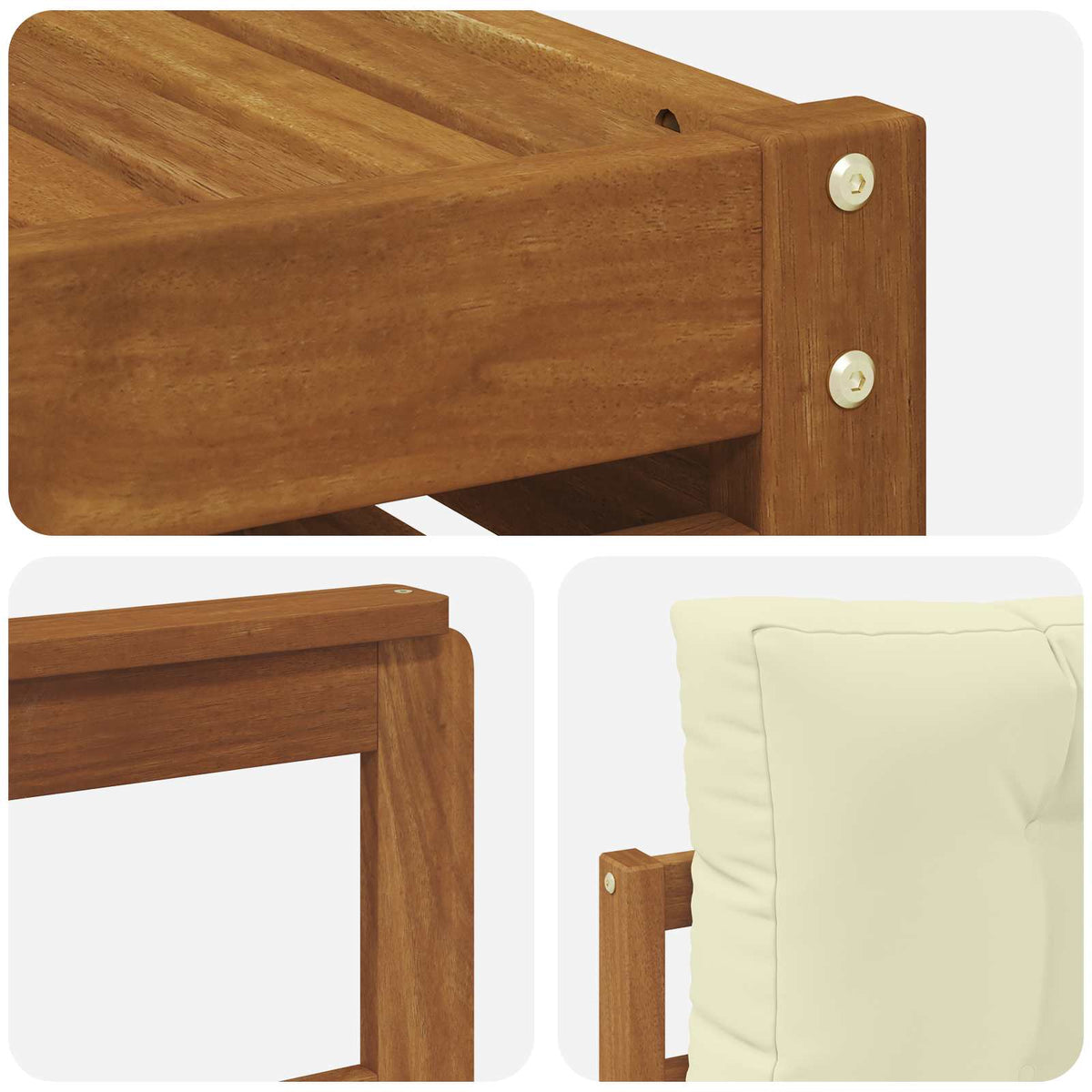 Set vanjskih sofa 7 kom. Prirodna i krem