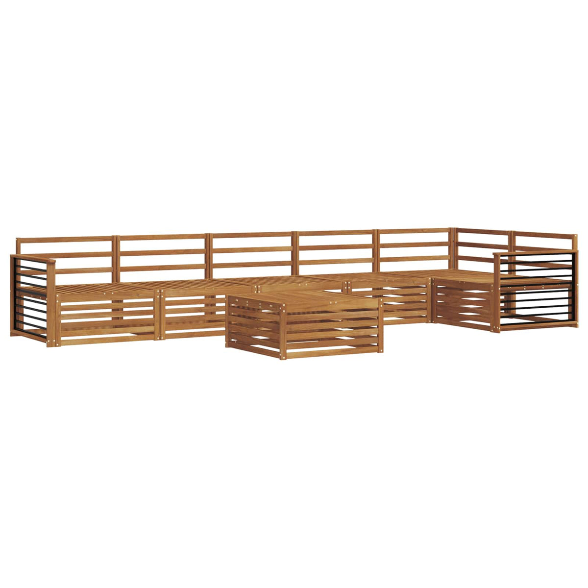 Set vanjskih sofa 7 kom. Prirodna