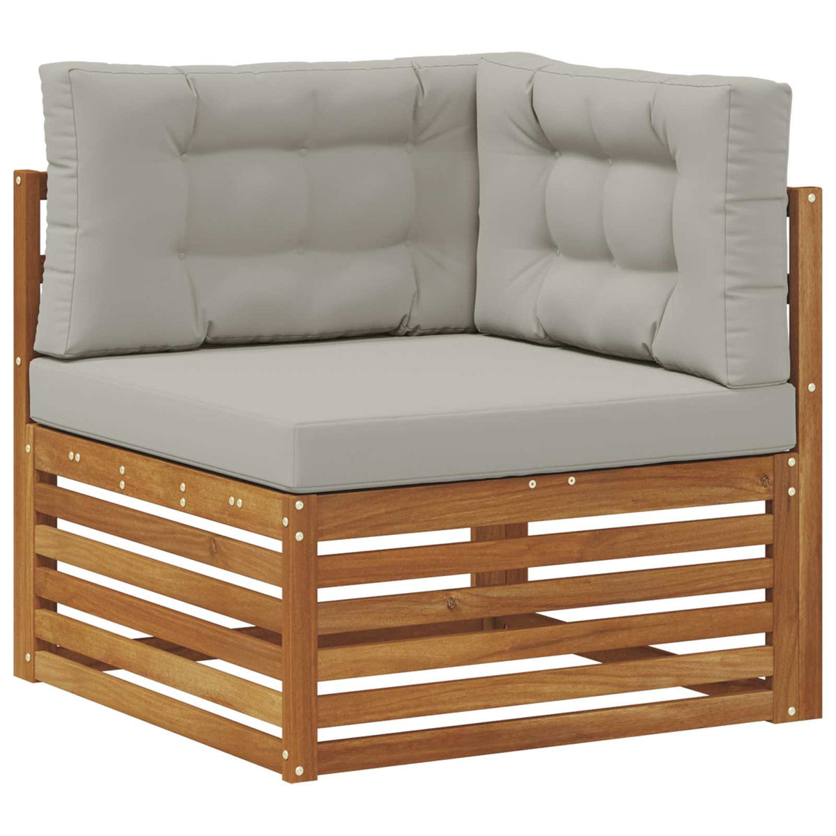Set vanjskih sofa 7 kom. Prirodna i svijetlo siva