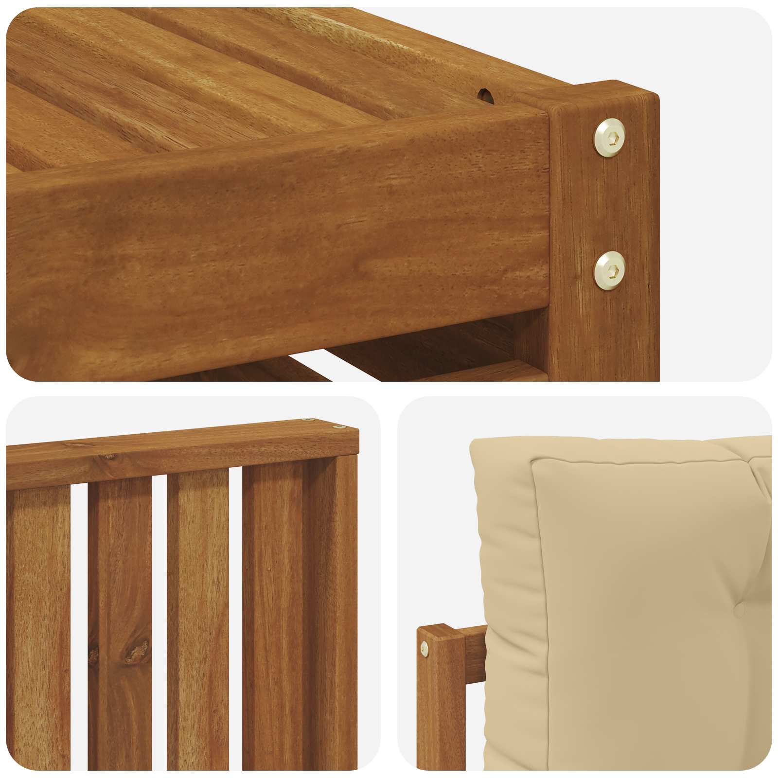 Set vanjskih sofa 7 kom. Prirodna i bež