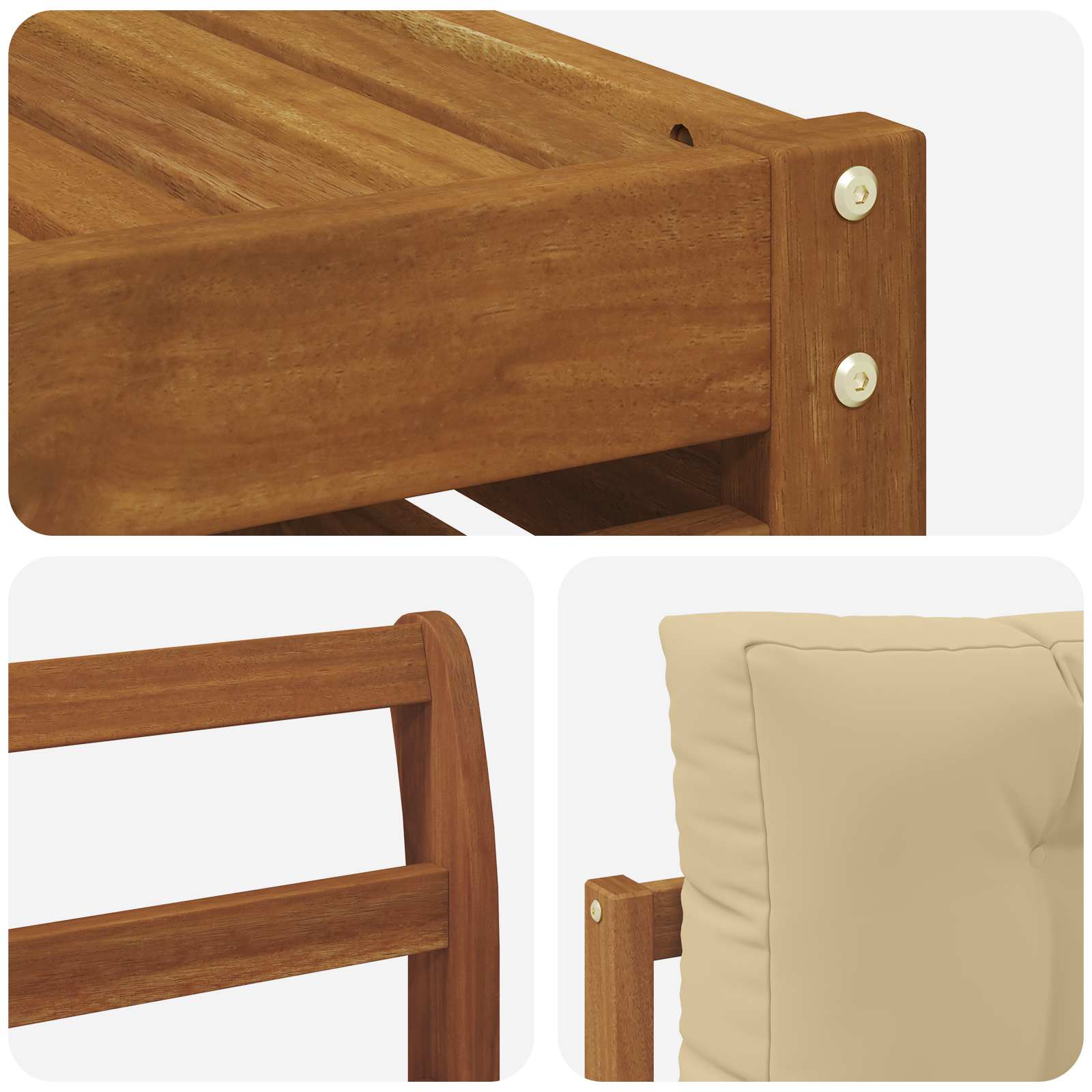 Set vanjskih sofa 7 kom. Prirodna i bež