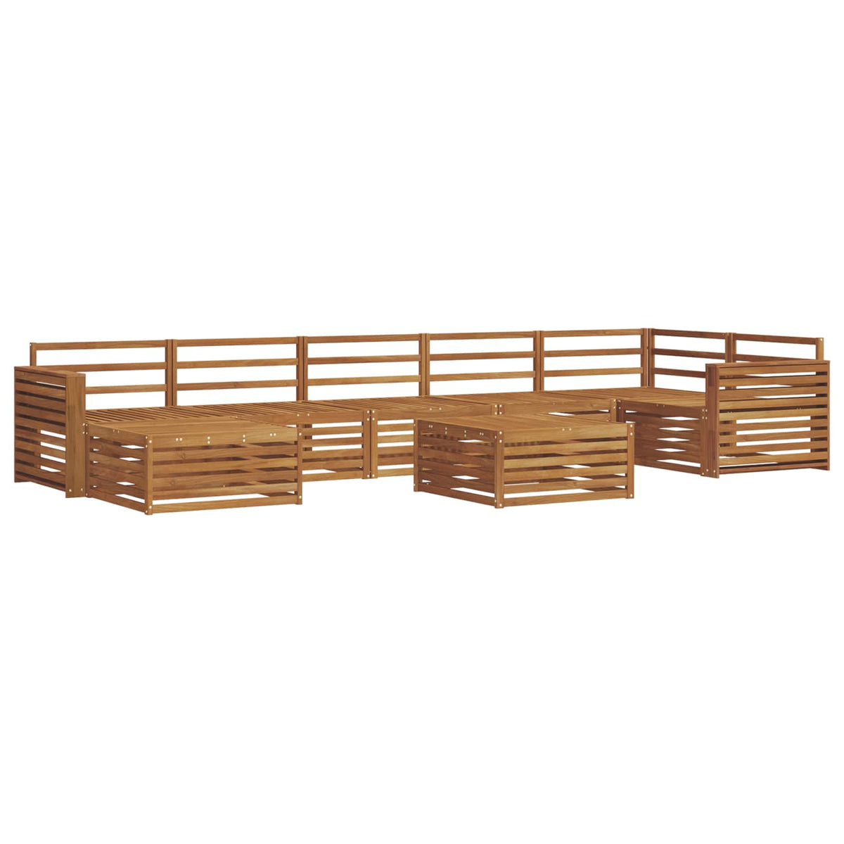 Set vanjskih sofa 8 kom. Prirodna