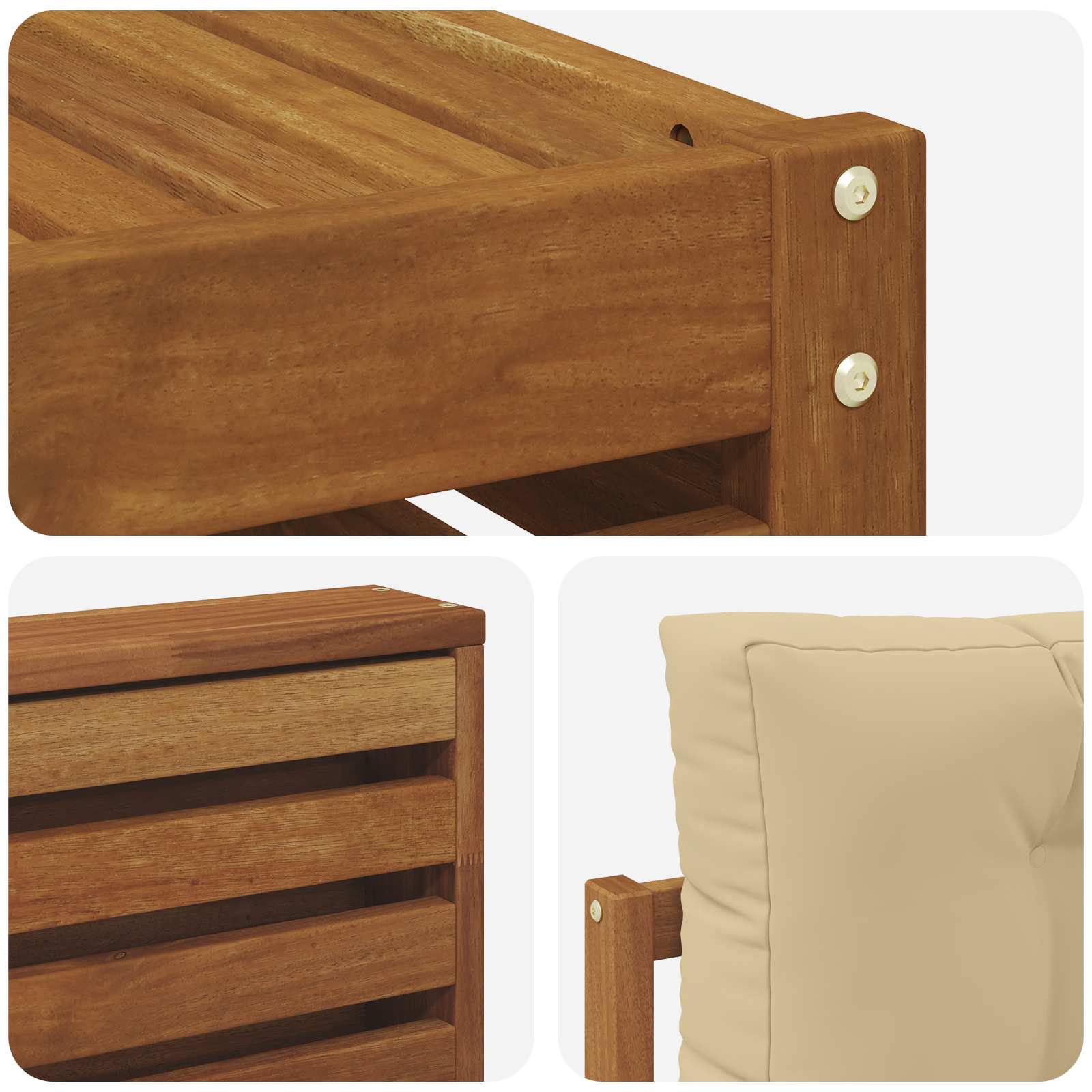 Set vanjskih sofa 8 kom. Prirodna i bež