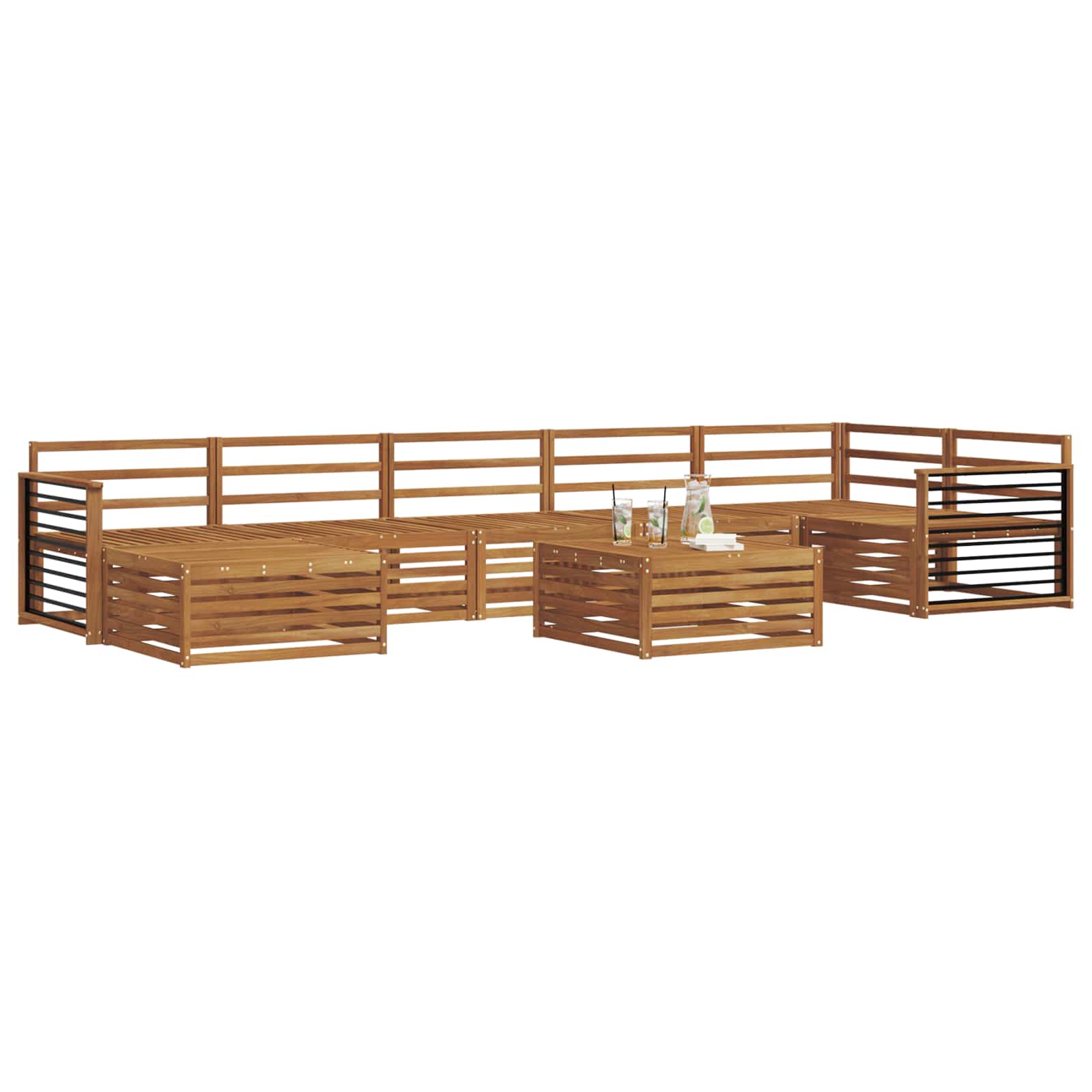 Setovi sofa 8 pcs Prirodna Čvrsto drvo akacije