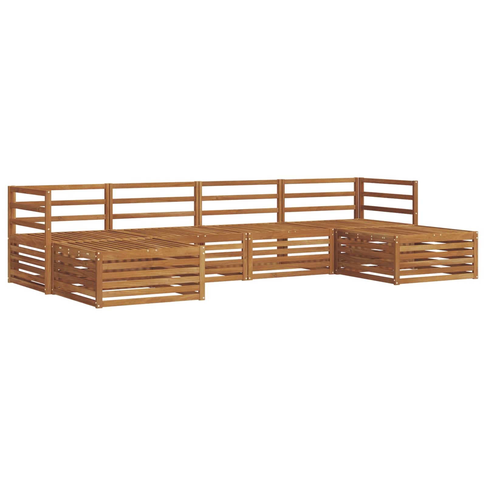 Setovi sofa 6 pcs Prirodna Čvrsto drvo akacije