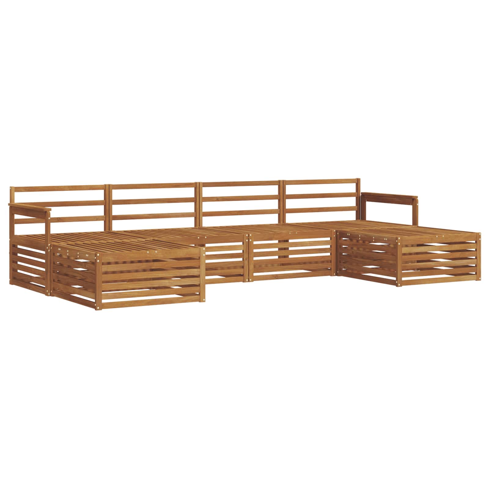 Setovi sofa 6 pcs Prirodna Čvrsto drvo akacije
