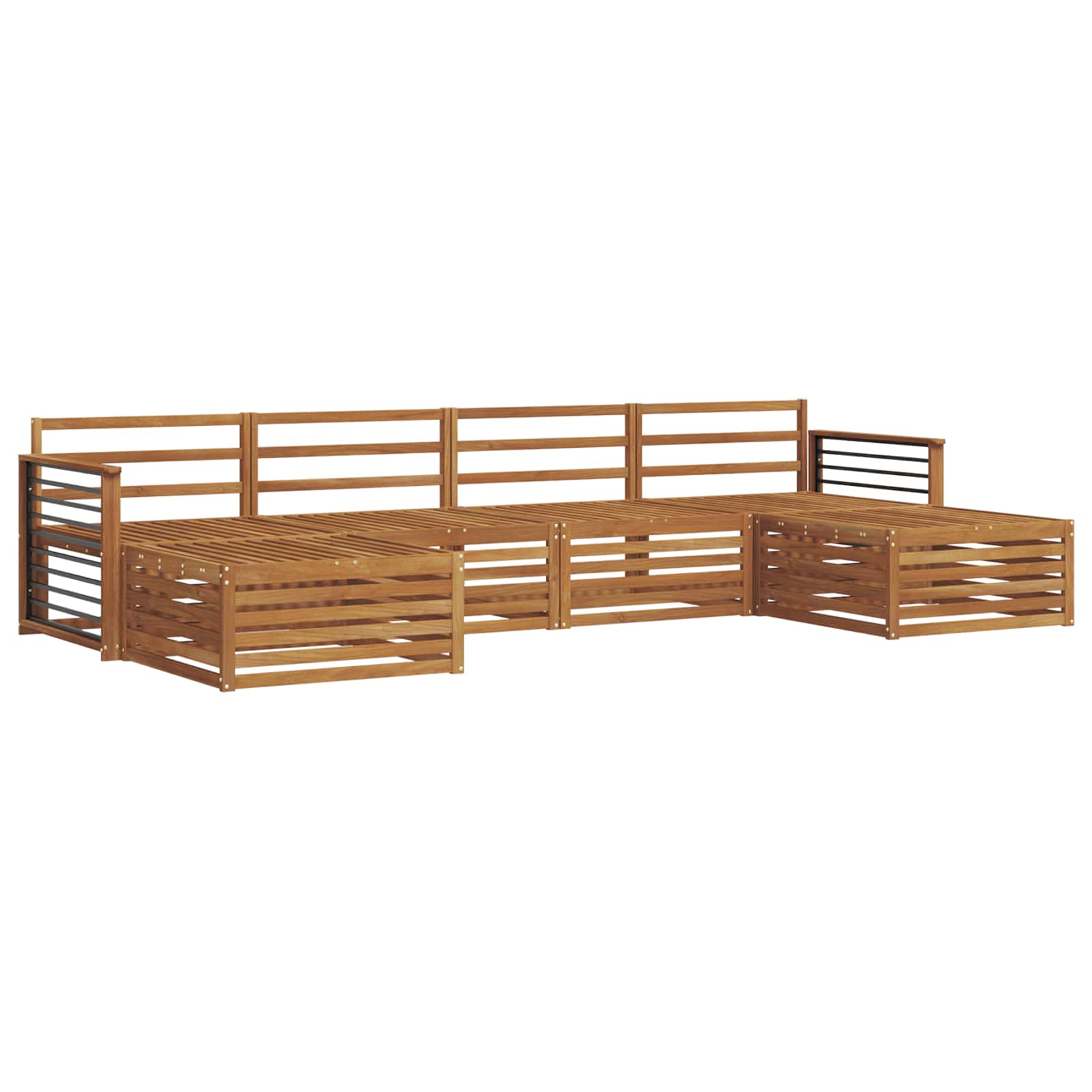 Setovi sofa 6 pcs Prirodna Čvrsto drvo akacije