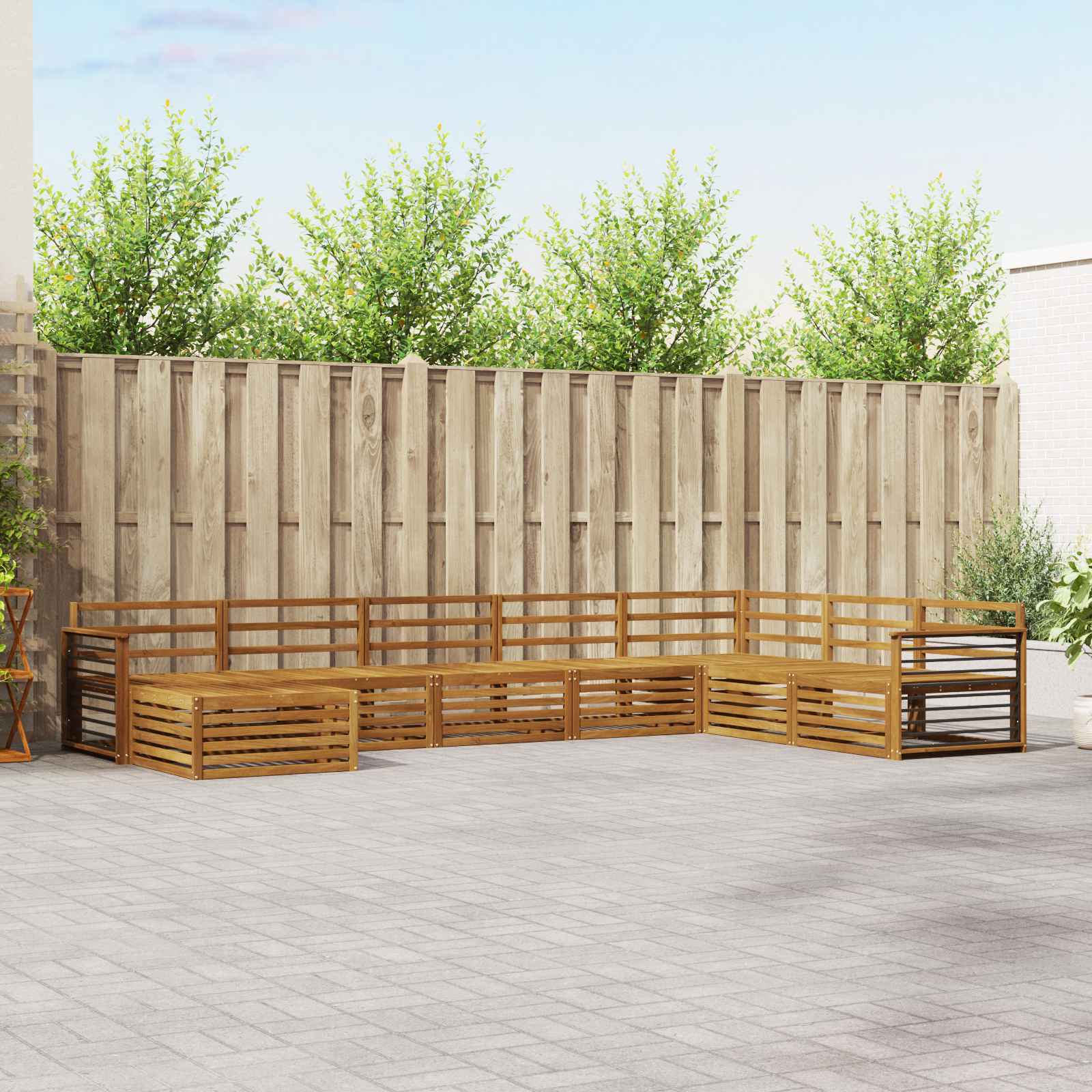 Setovi sofa 8 pcs Prirodna Čvrsto drvo akacije