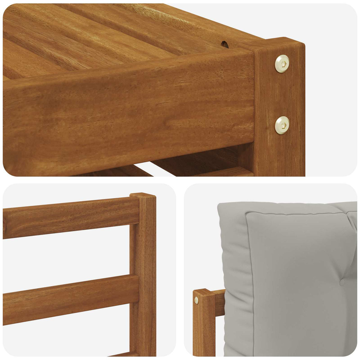 Set vanjskih sofa 9 kom. Prirodna i svijetlo siva