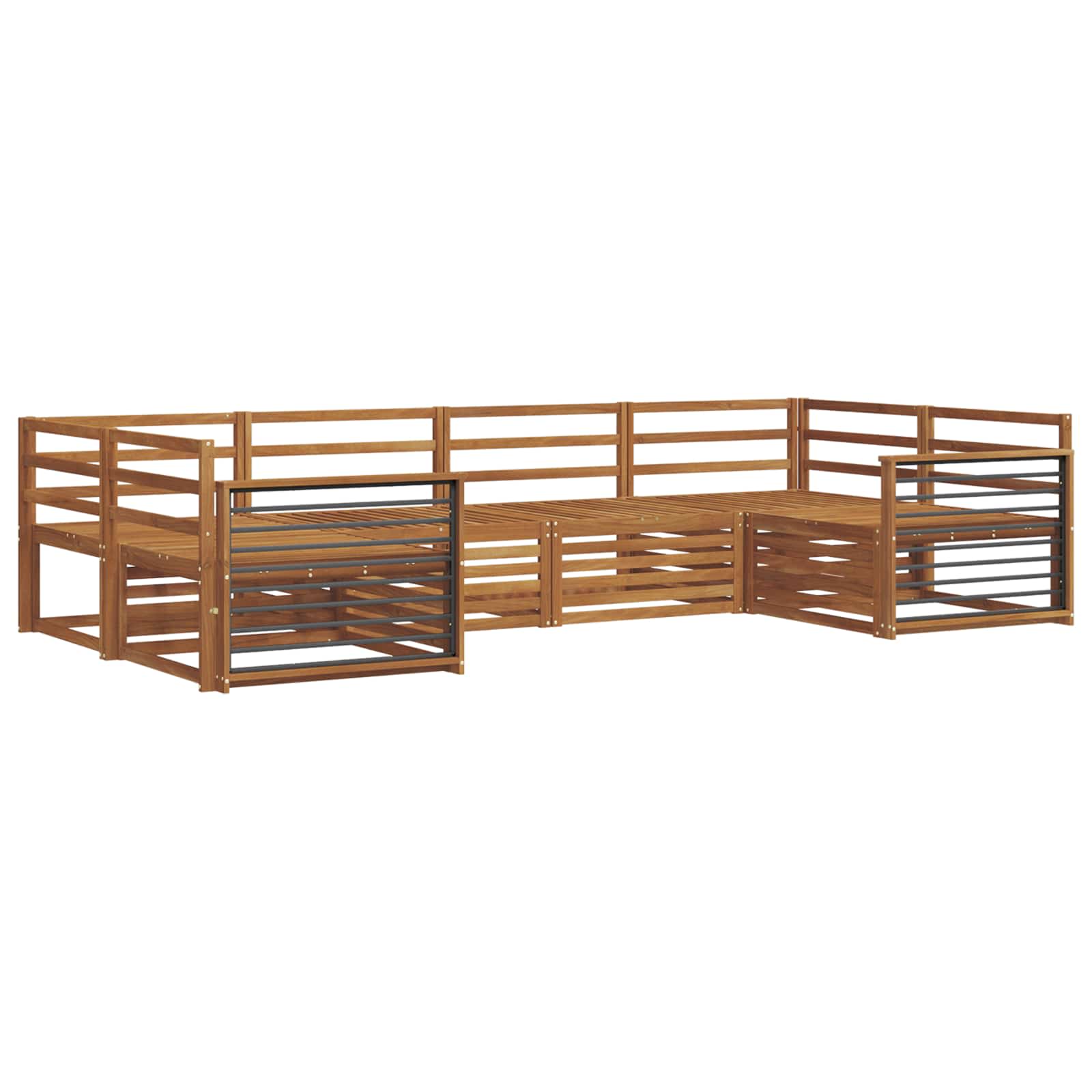 Setovi sofa 6 pcs Prirodna Čvrsto drvo akacije
