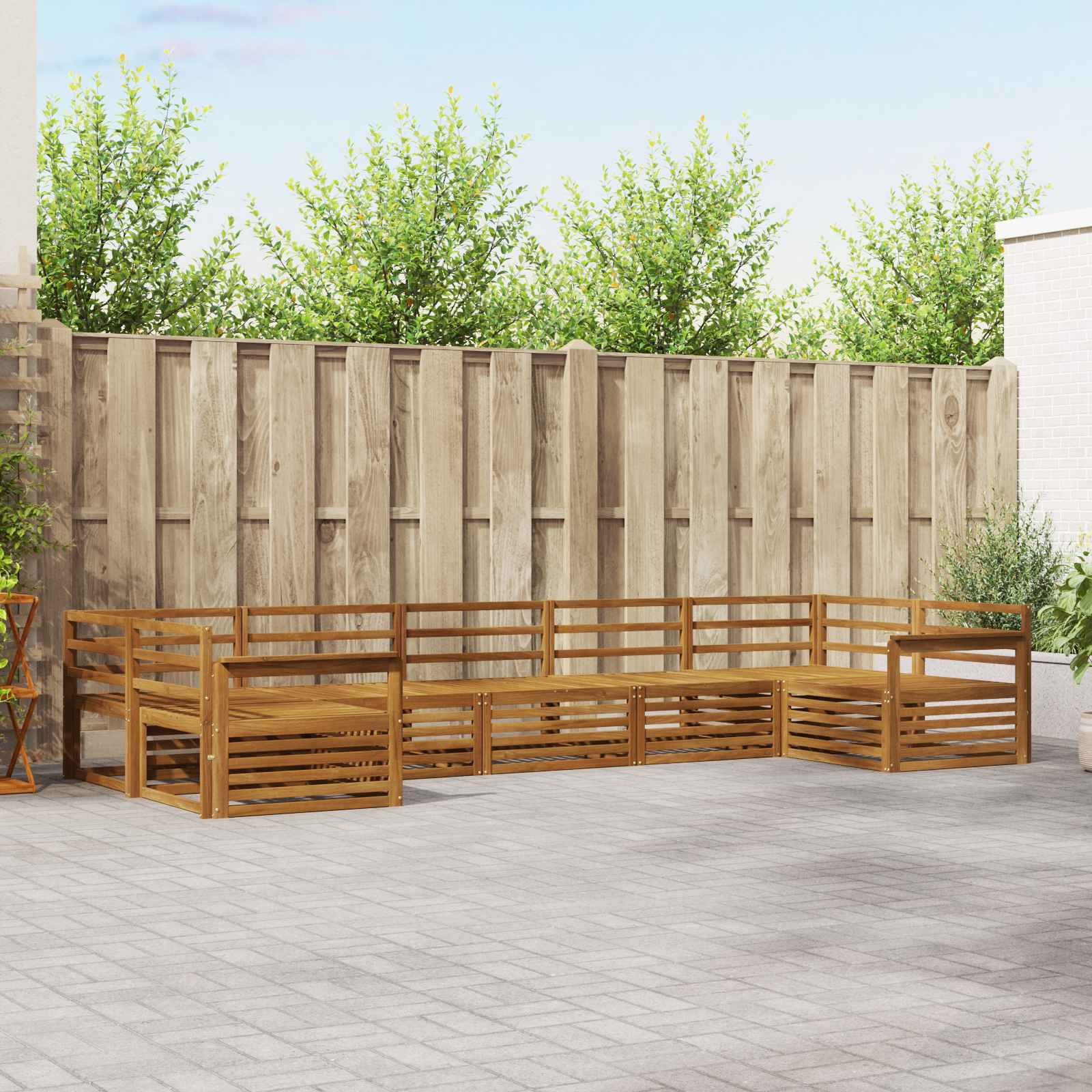 Set vanjskih sofa 7 pcs Prirodna