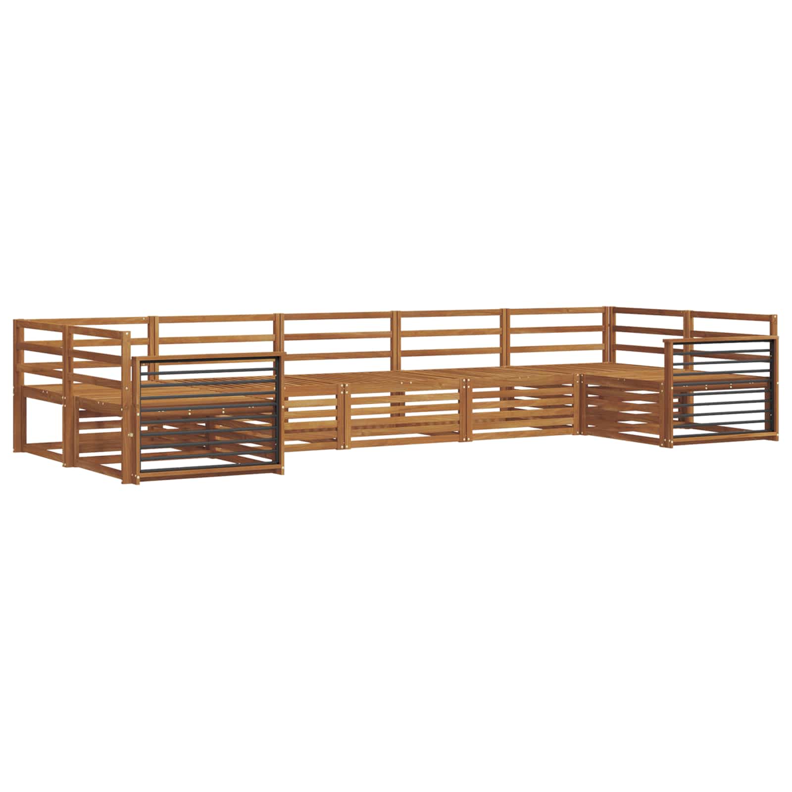 Setovi sofa 7 pcs Prirodna Čvrsto drvo akacije