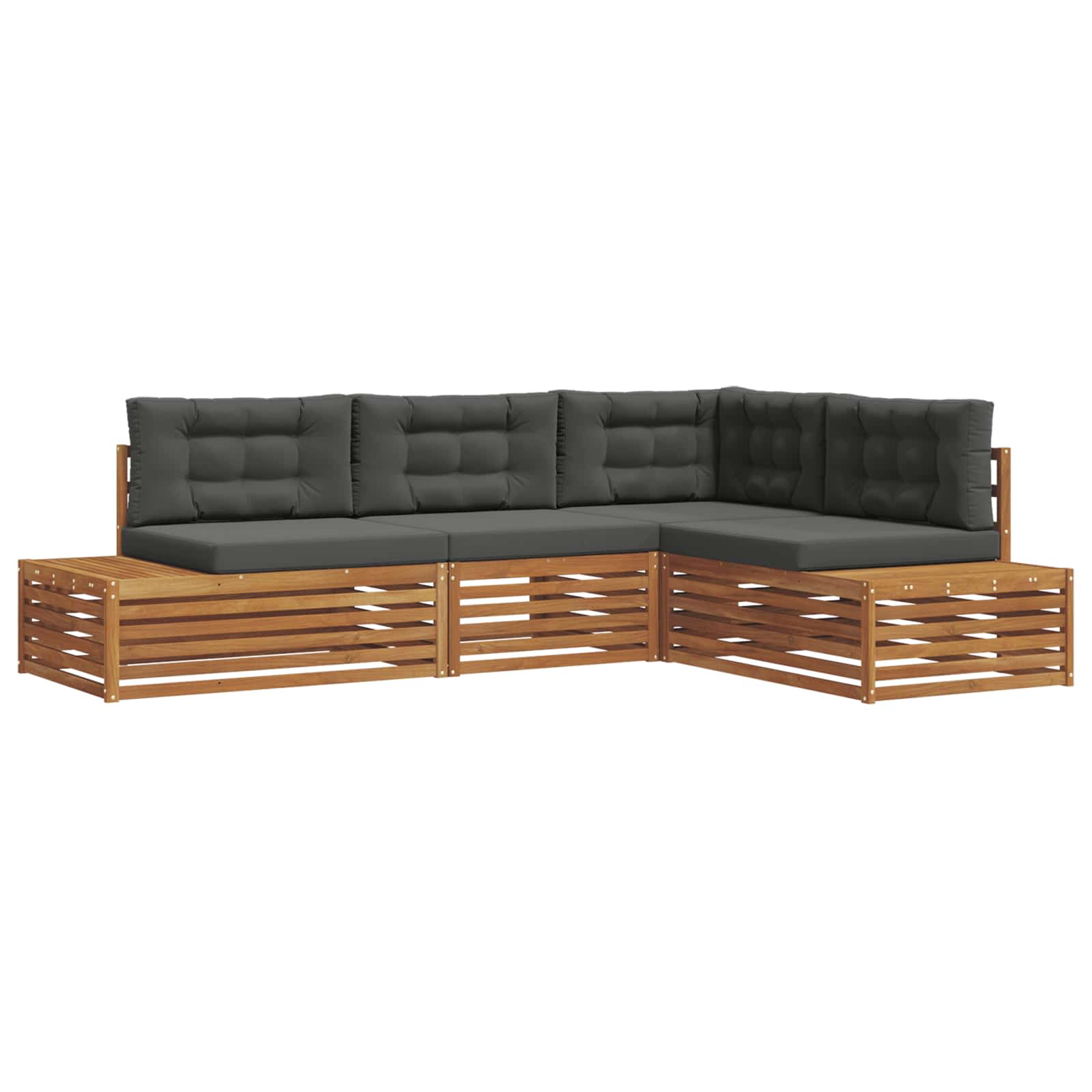 Set vanjskih sofa s jastukom 4 Komad Prirodna i antracit