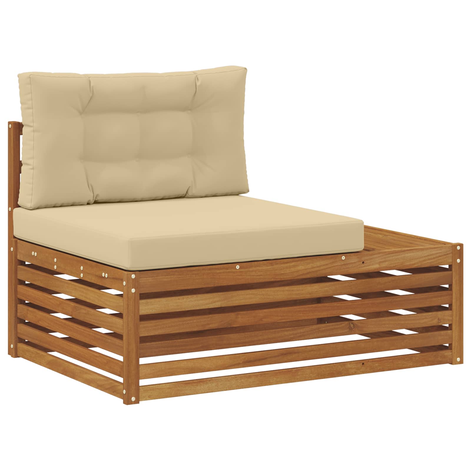Set vanjskih sofa s jastukom 4 Komad Prirodna i bež