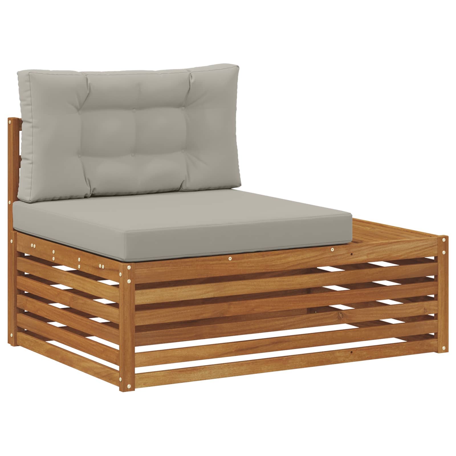 Set vanjskih sofa s jastukom 7 Komad Prirodna i svijetlo siva