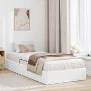 Krevet s od storage Čista bijela 100 x 190 cm Umjetna koža