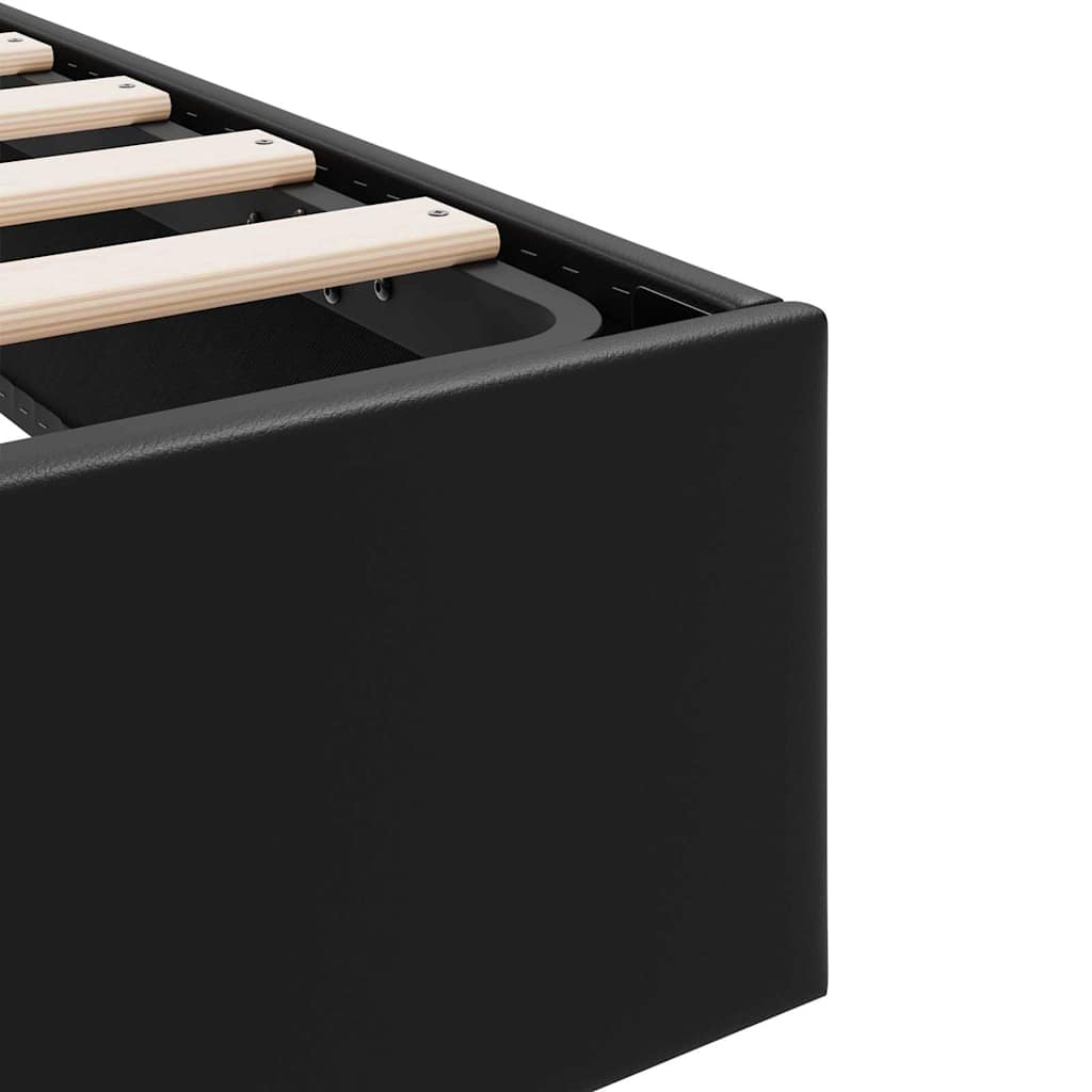 Krevet s od storage s pohranom Crna 183 x 213 cm Umjetna koža