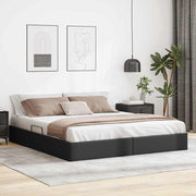 Krevet s od storage s pohranom Crna 183 x 213 cm Umjetna koža
