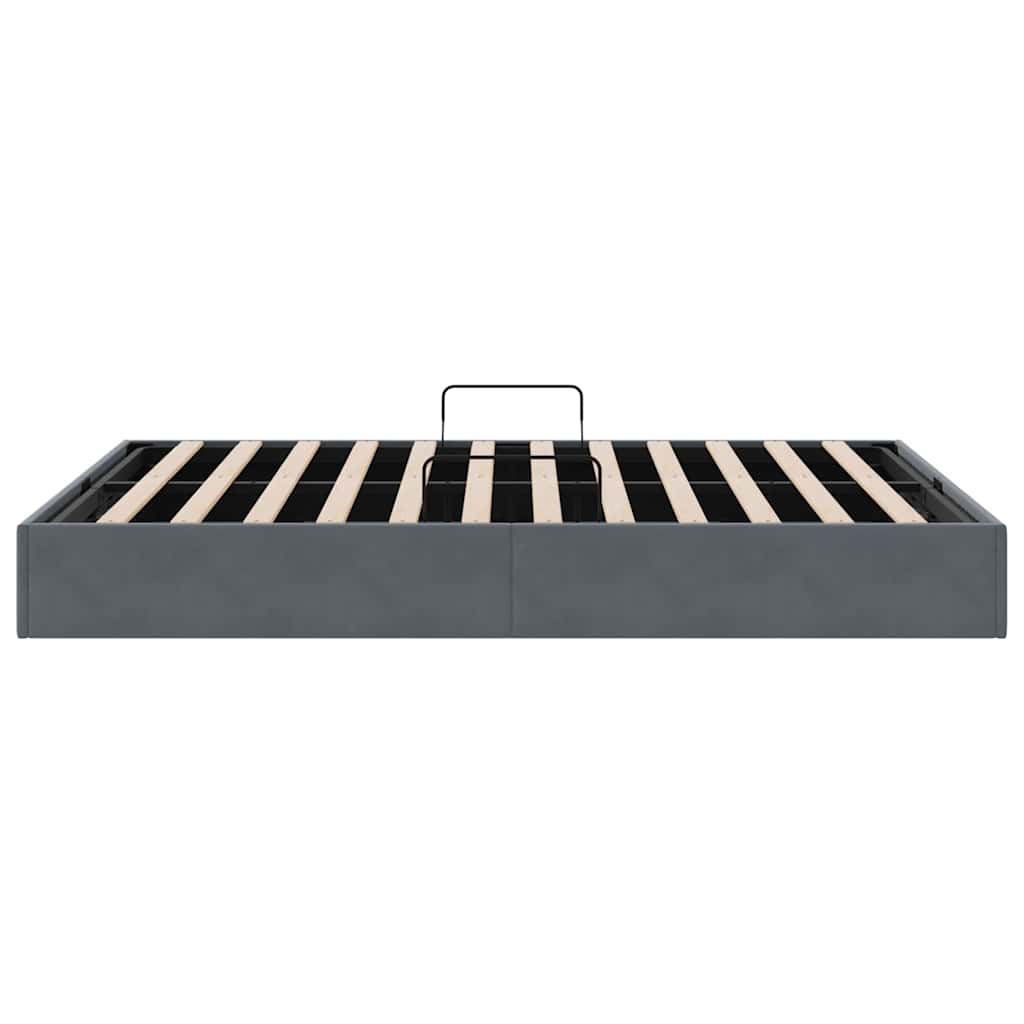 Krevet s od storage s pohranom Tamnosiva 137 x 190 cm Baršun