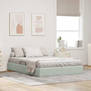 Krevet s od storage s pohranom Svjetlosiva 153 x 203 cm Baršun