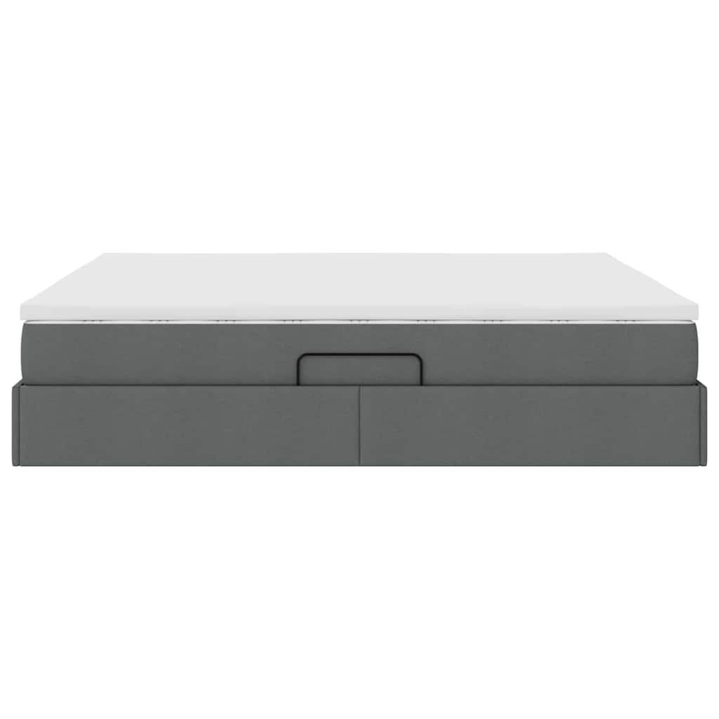 Krevet s madracem i skladištem Tamno siva 180 x 200 cm