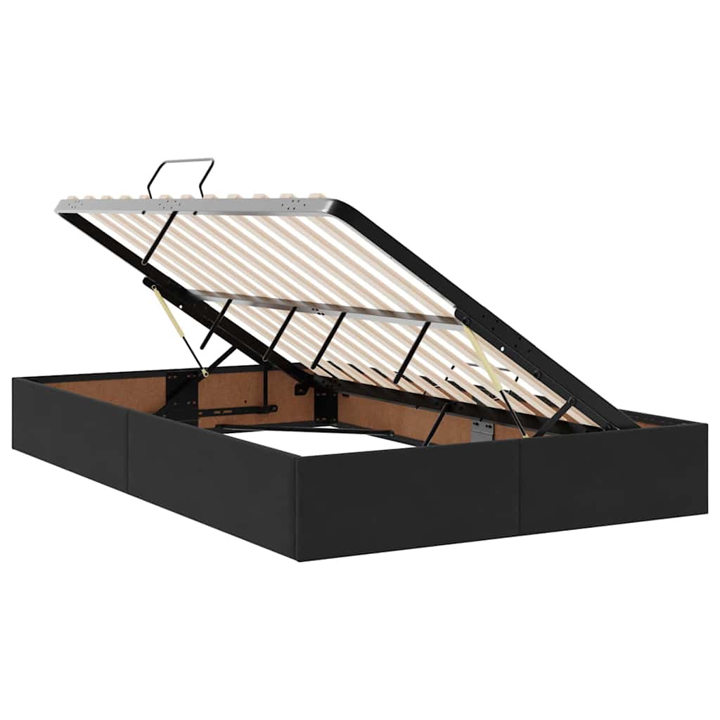 Krevet s madracem i skladištem Crna 120 x 200 cm Baršun