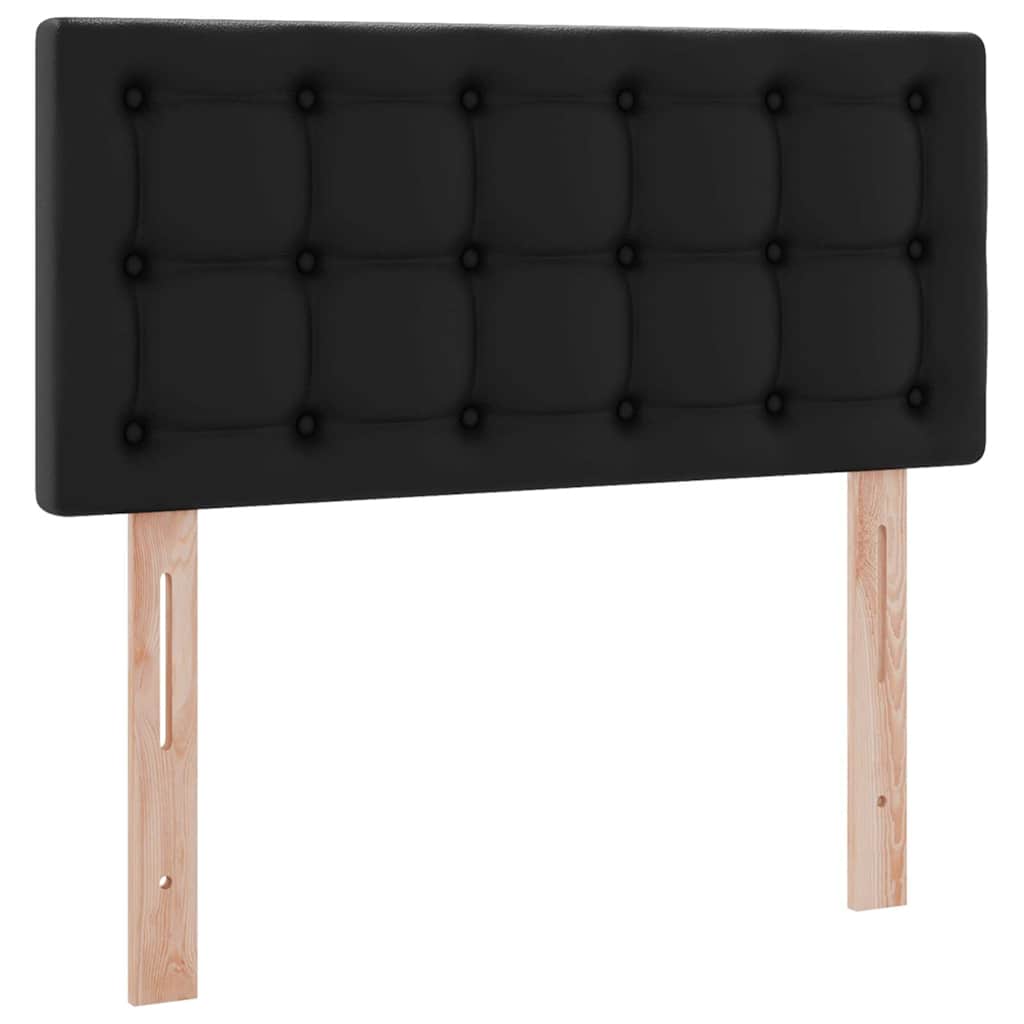 Krevet s madracem i skladištem Crna 90 x 200 cm Lažna koža