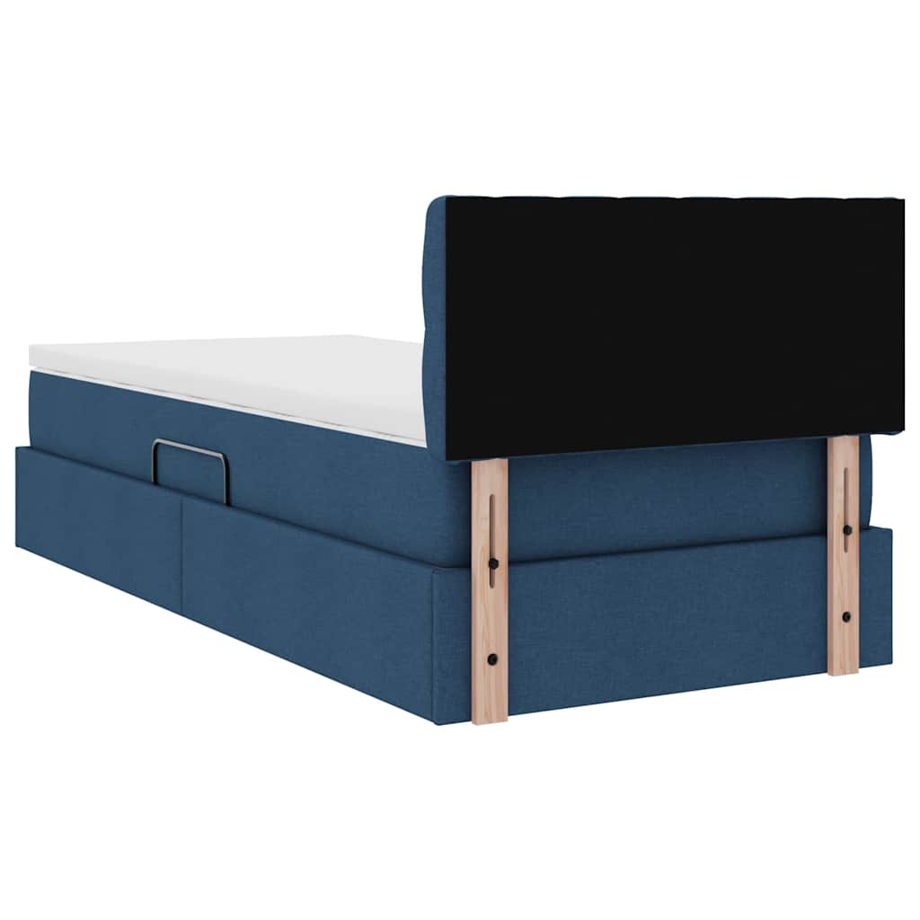 Krevet s madracem i skladištem s madracem Plava 90 x 200 cm