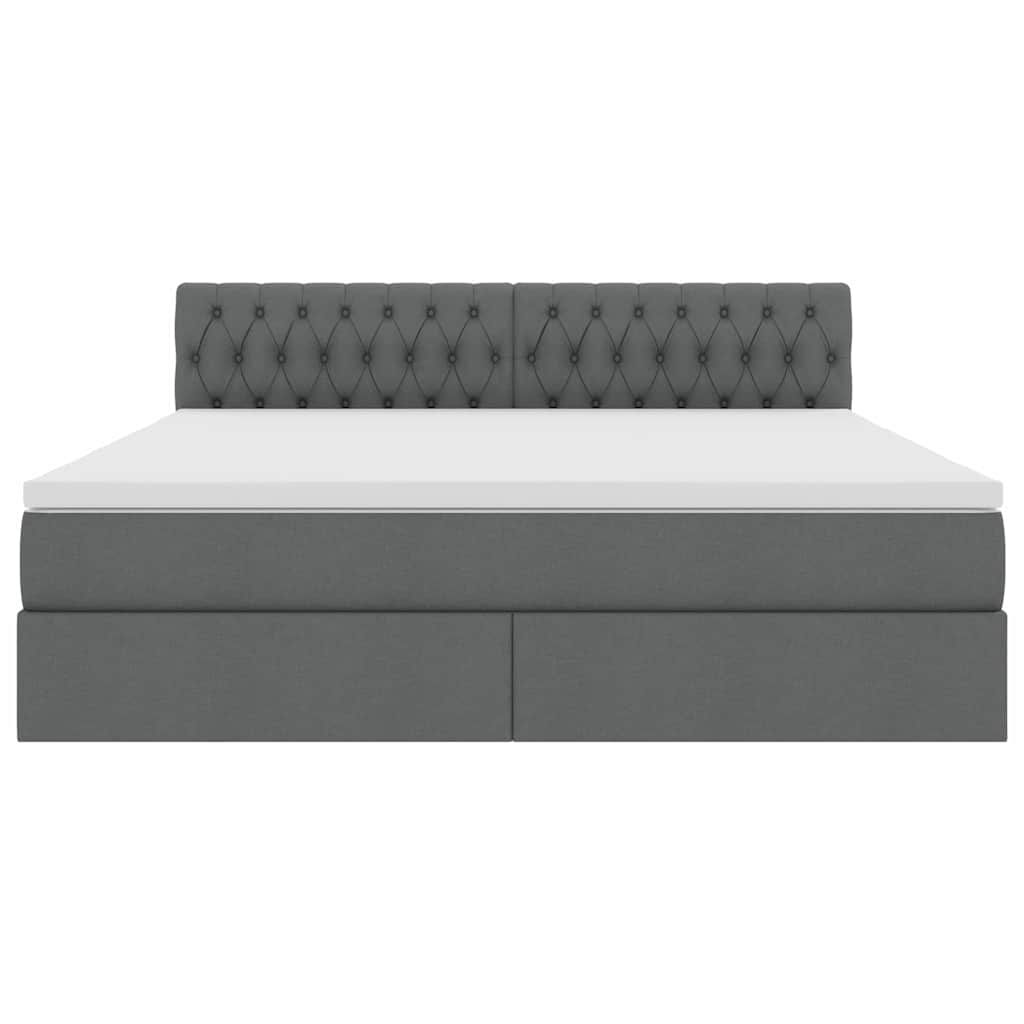 Krevet s madracem i skladištem Tamno siva 160 x 200 cm