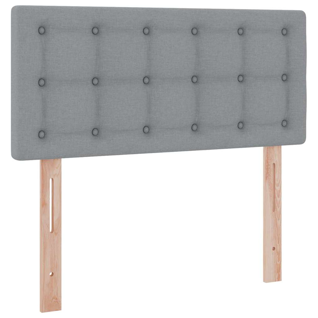 Krevet s madracem i skladištem Svijetlo siva 90 x 190 cm