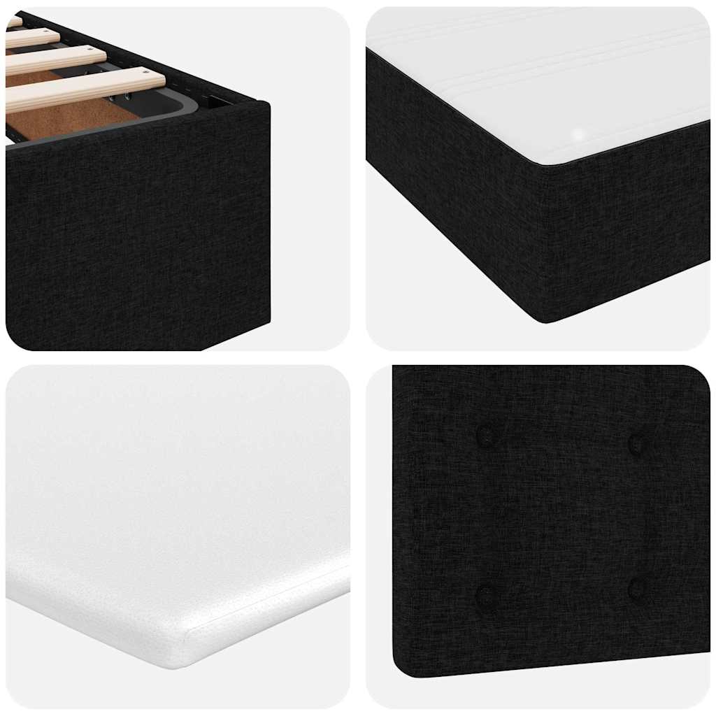 Krevet s madracem i skladištem s madracem Crna 140 x 200 cm
