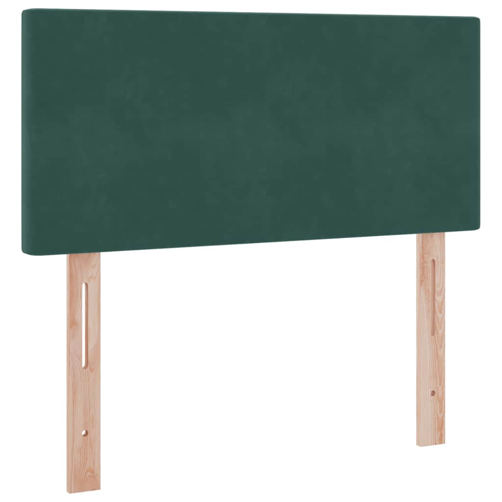 Krevet s od storage s madracem Tamnozelena 90 x 200 cm Baršun