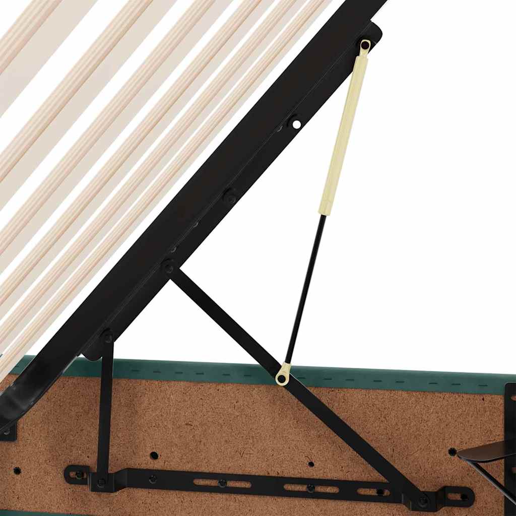 Krevet s od storage s madracem Tamnozelena 100 x 200 cm Baršun
