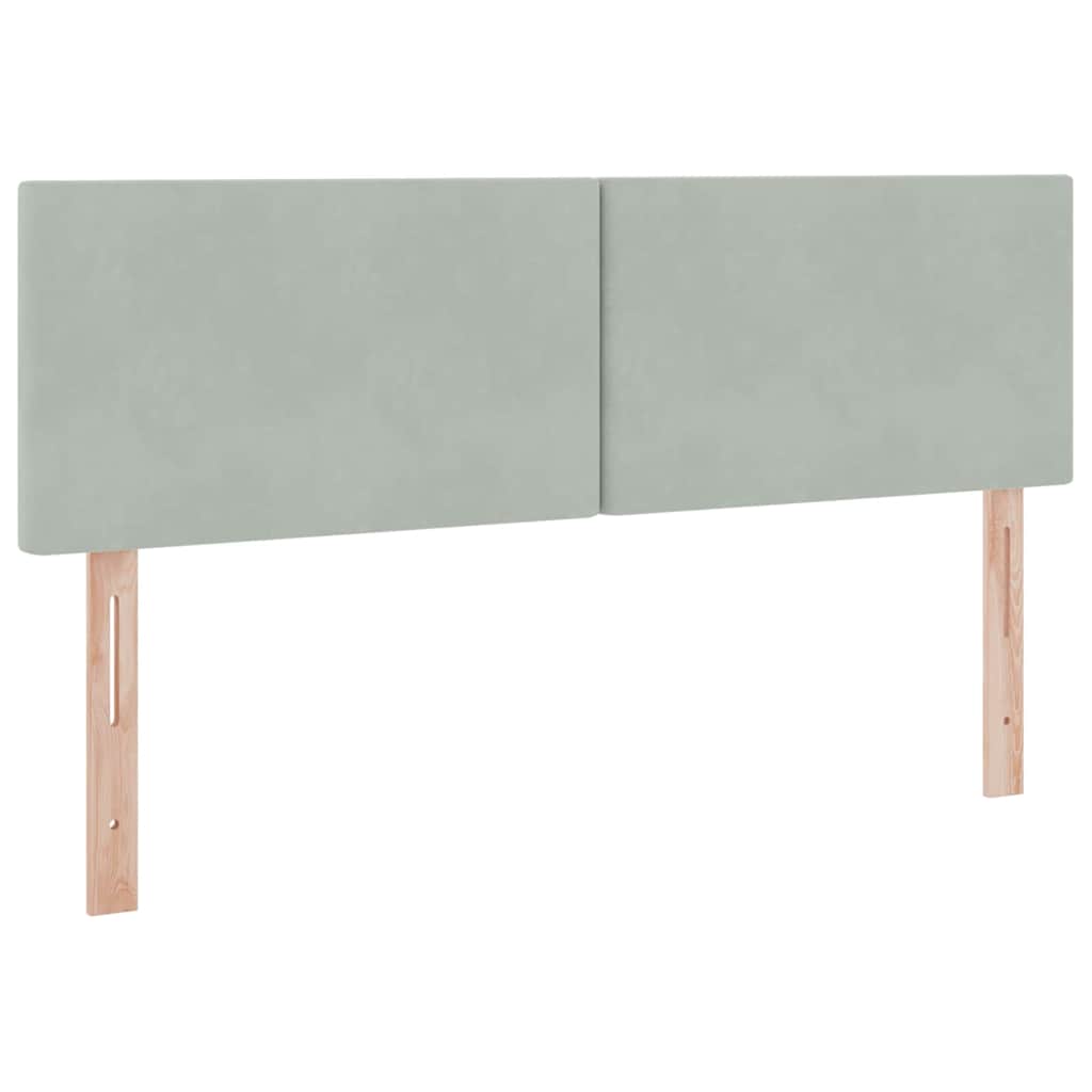 Krevet s od storage Svijetlo siva 140 x 200 cm Baršun