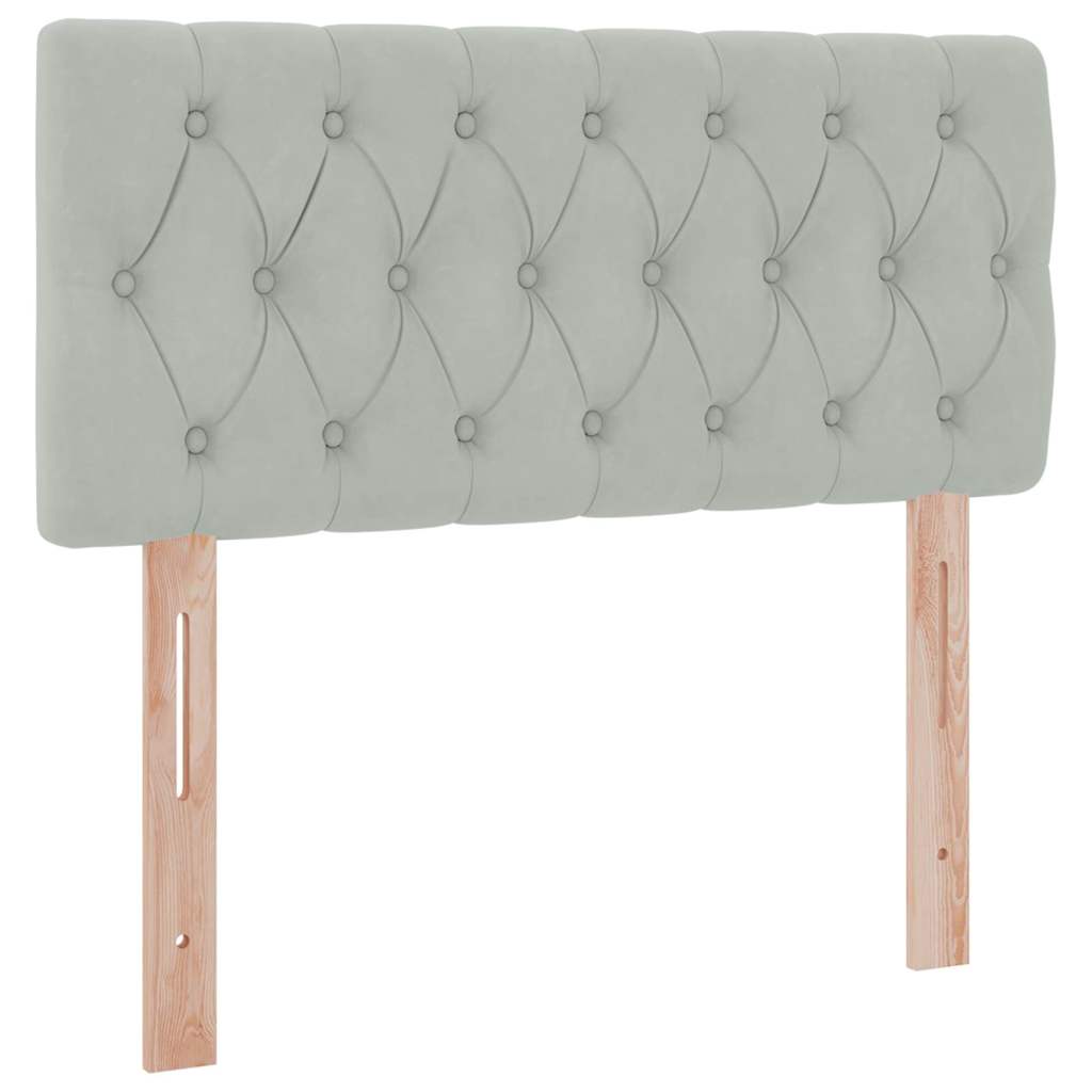 Krevet s od storage Svijetlo siva 100 x 200 cm Baršun