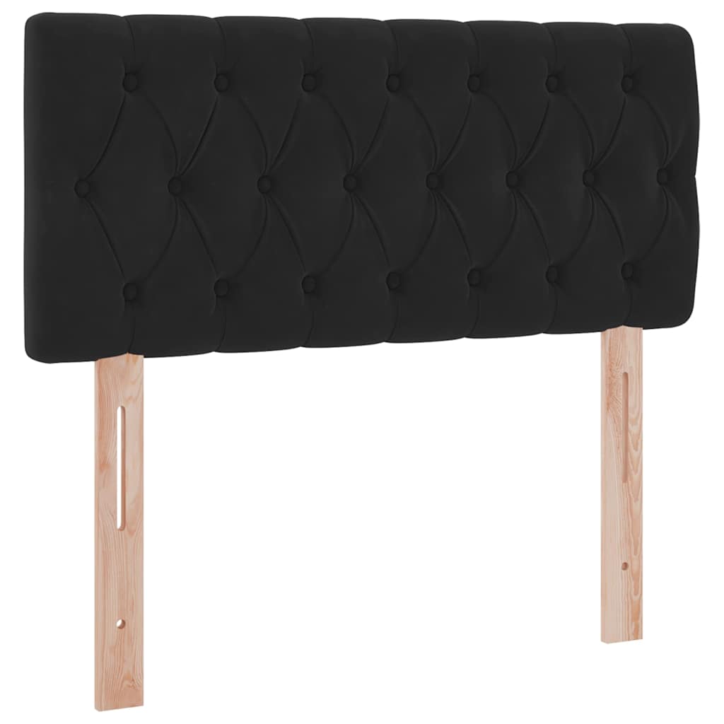Krevet s od storage s madracem Crna 100 x 200 cm Baršun