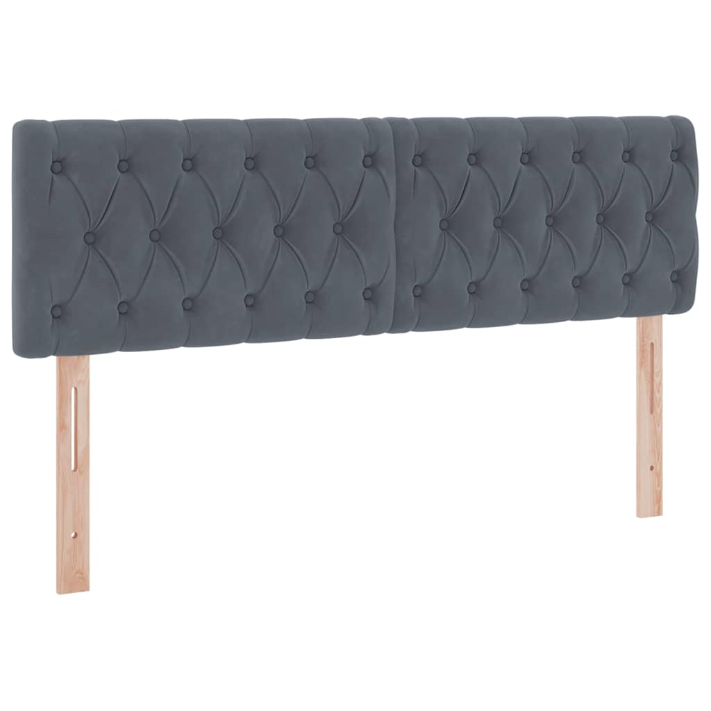 Krevet s od storage s madracem Tamno siva 140 x 200 cm Baršun