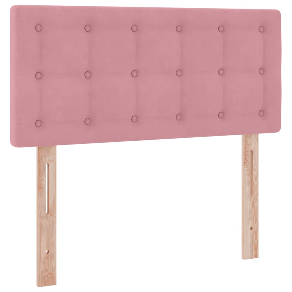 Krevet s od storage s madracem Ružičasta 90 x 190 cm Baršun
