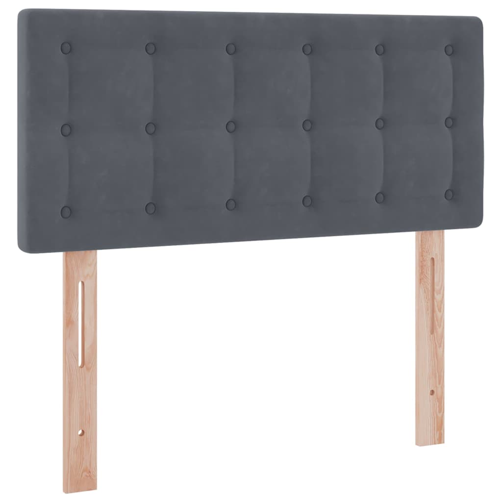 Krevet s od storage s madracem Tamno siva 100 x 200 cm Baršun