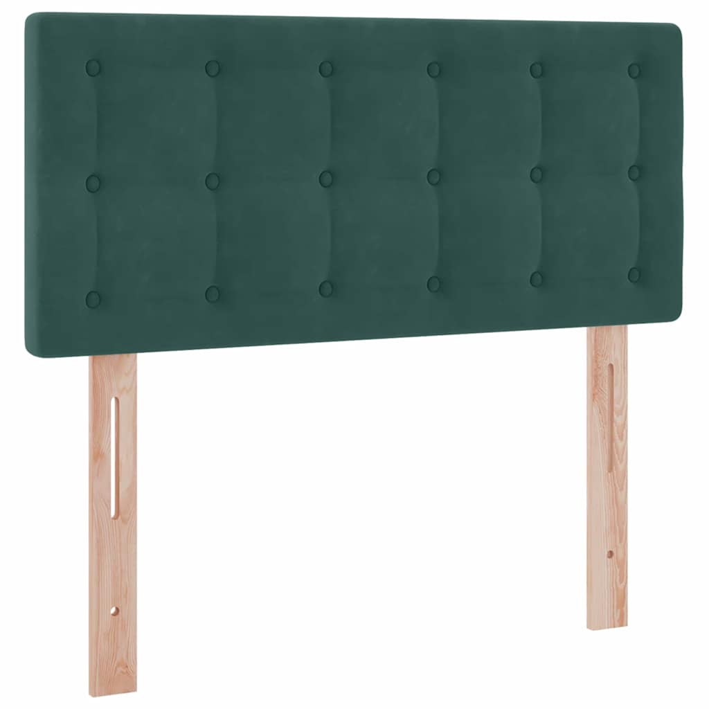 Krevet s od storage s madracem Tamnozelena 100 x 200 cm Baršun