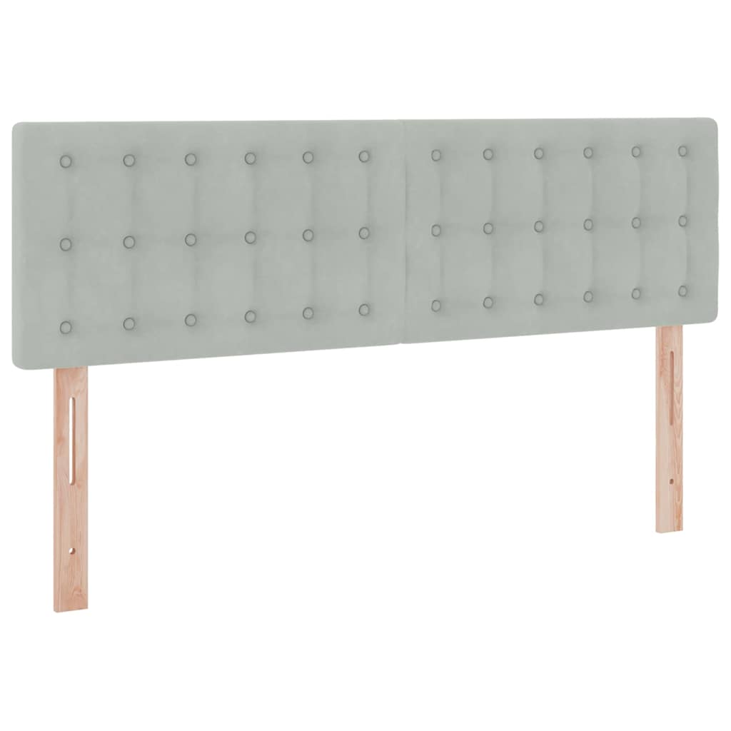 Krevet s od storage Svijetlo siva 140 x 190 cm Baršun