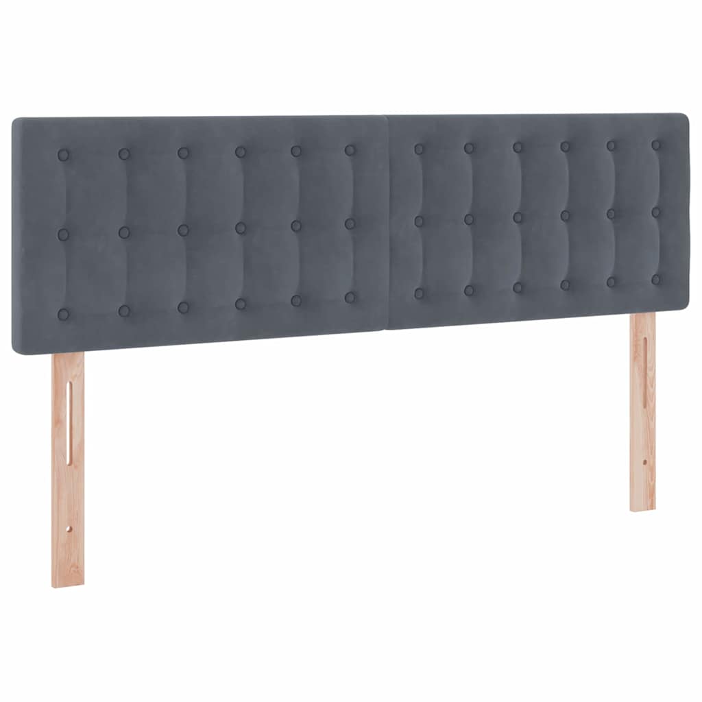 Krevet s od storage s madracem Tamno siva 140 x 200 cm Baršun
