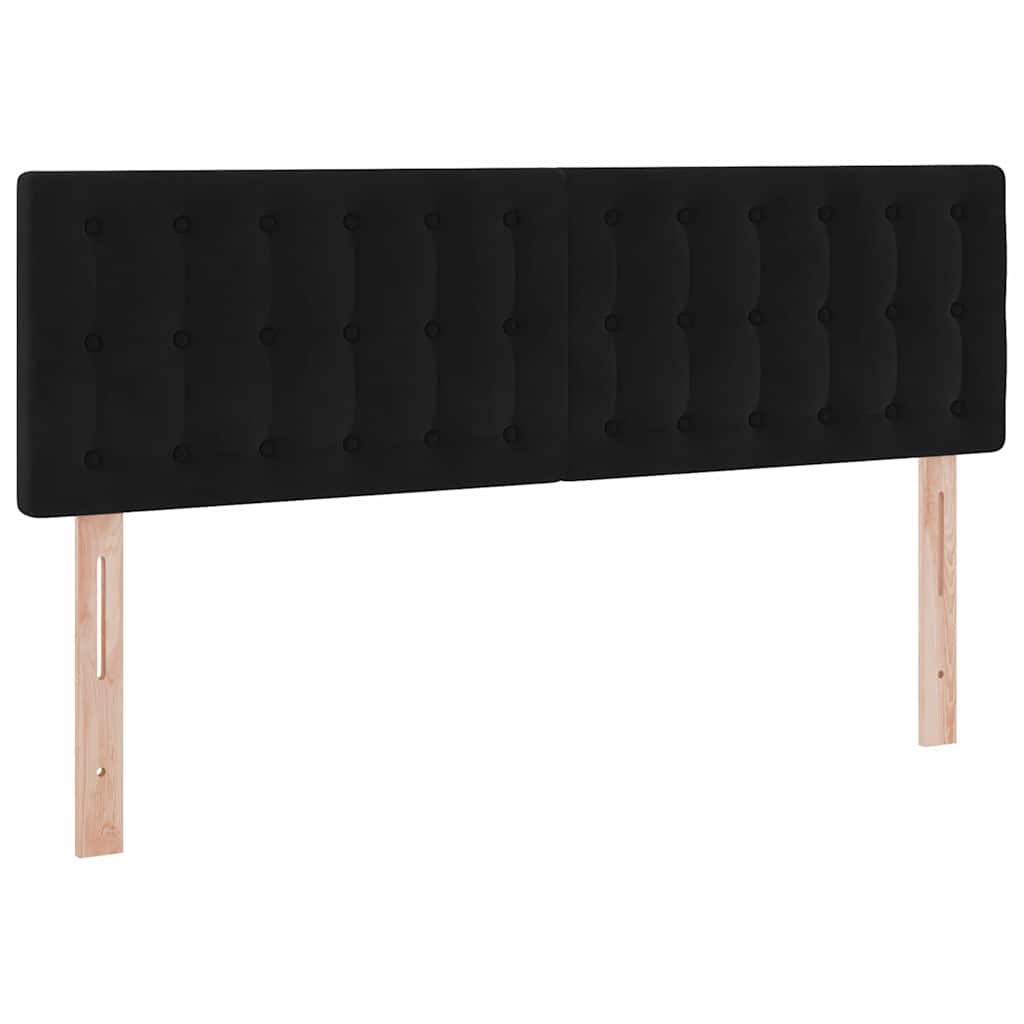 Krevet s od storage s madracem Crna 140 x 200 cm Baršun