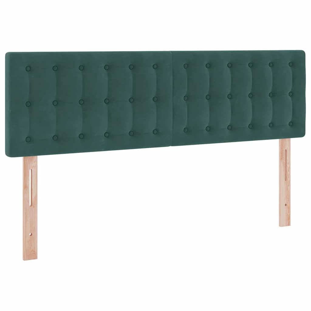 Krevet s od storage s madracem Tamnozelena 140 x 200 cm Baršun