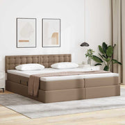 Krevet s od storage s madracem Kapućino 180 x 200 cm Lažna koža