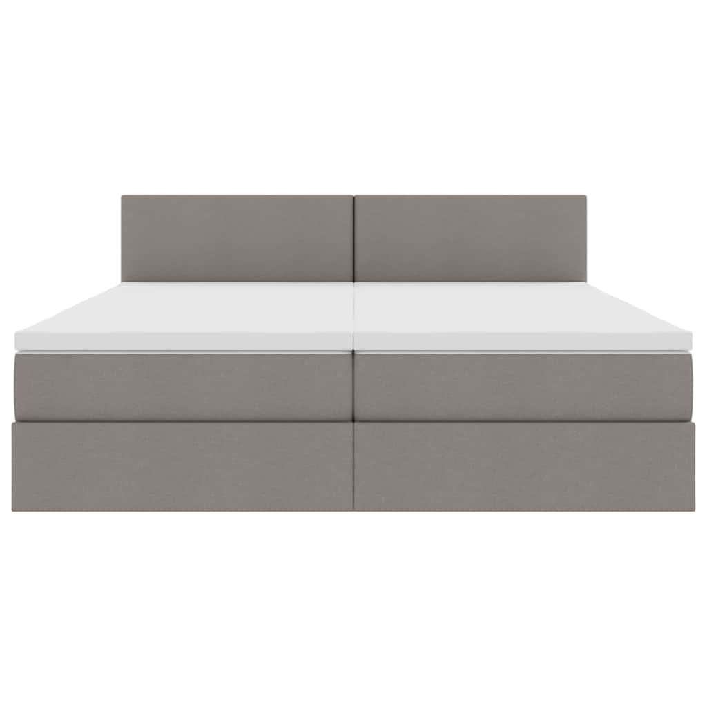 Krevet s od storage Sivo-smeđa 180 x 200 cm Lažna koža