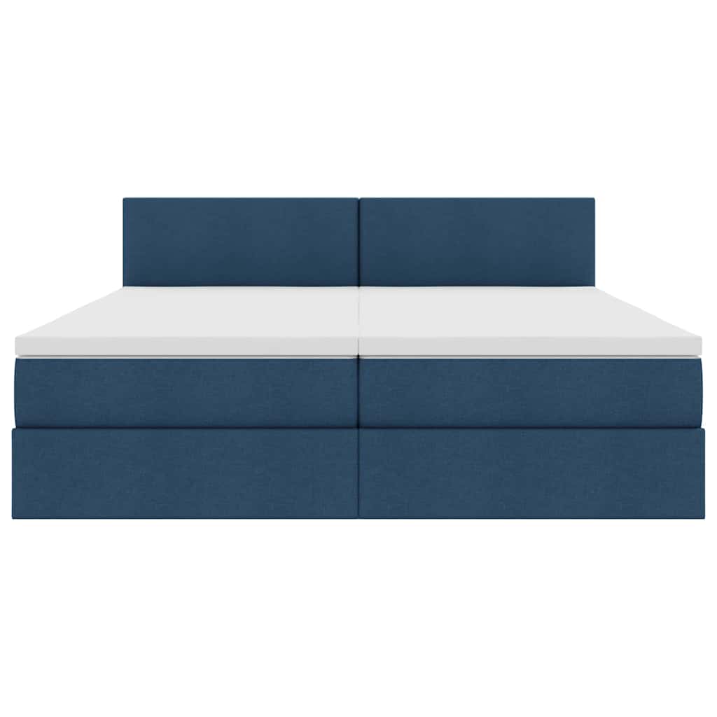 Krevet s od storage s madracem Plava 180 x 200 cm Lažna koža