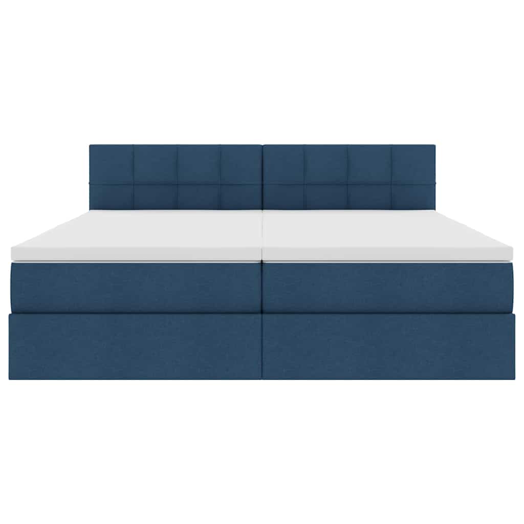 Krevet s od storage s madracem Plava 180 x 200 cm Lažna koža