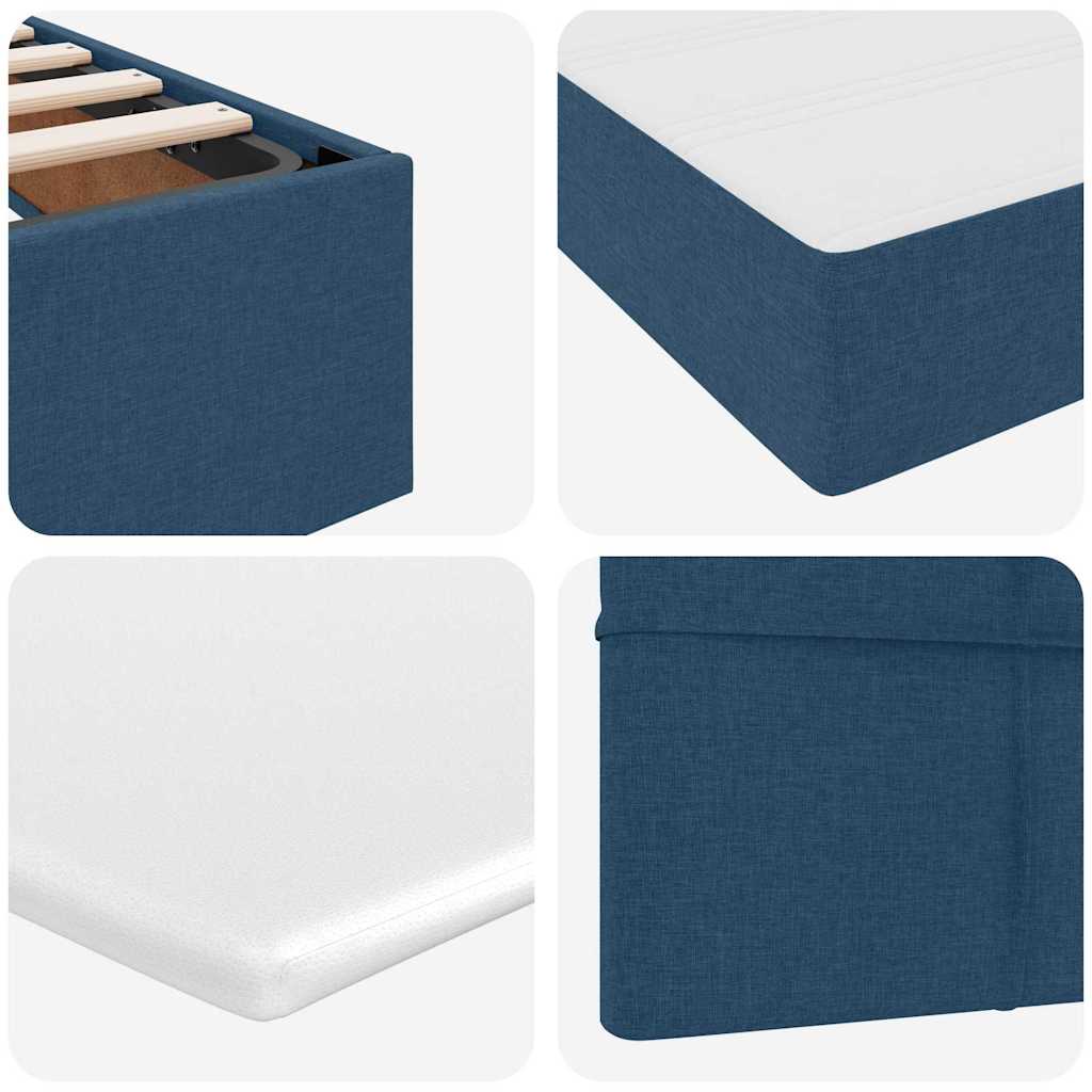 Krevet s od storage s madracem Plava 200 x 200 cm Lažna koža