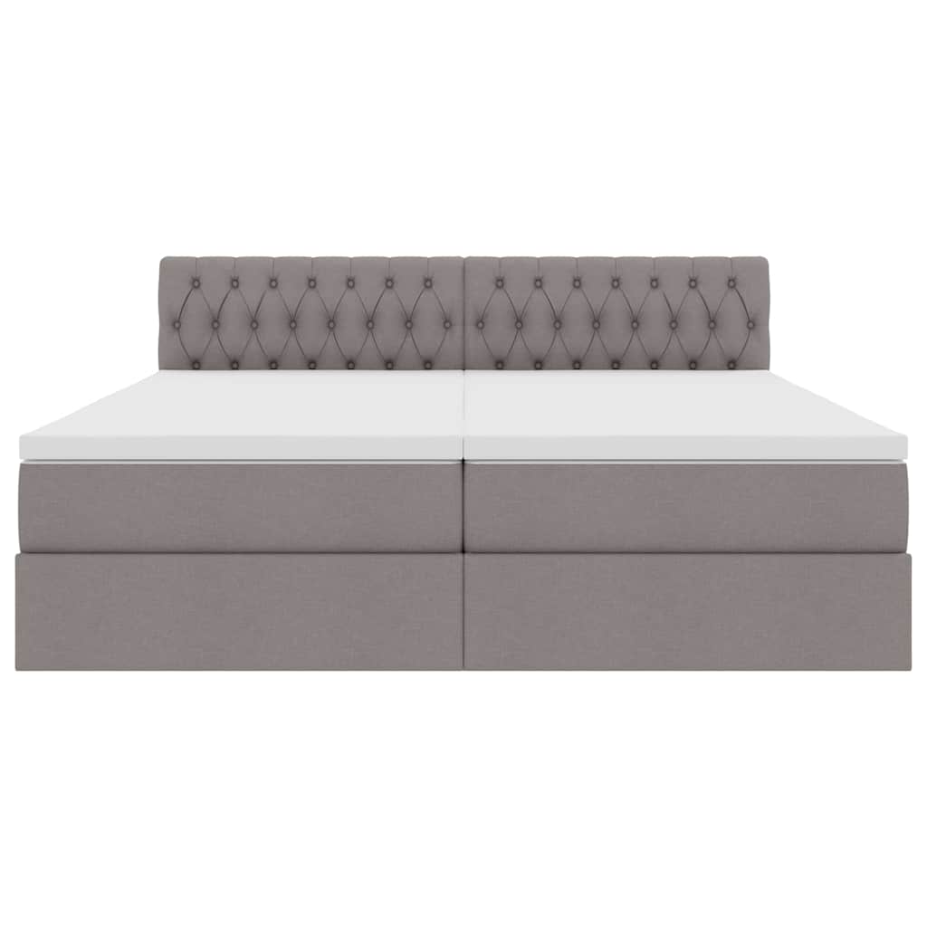 Krevet s od storage Sivo-smeđa 180 x 200 cm Lažna koža